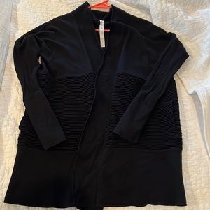 Lululemon black merino wool cardigan